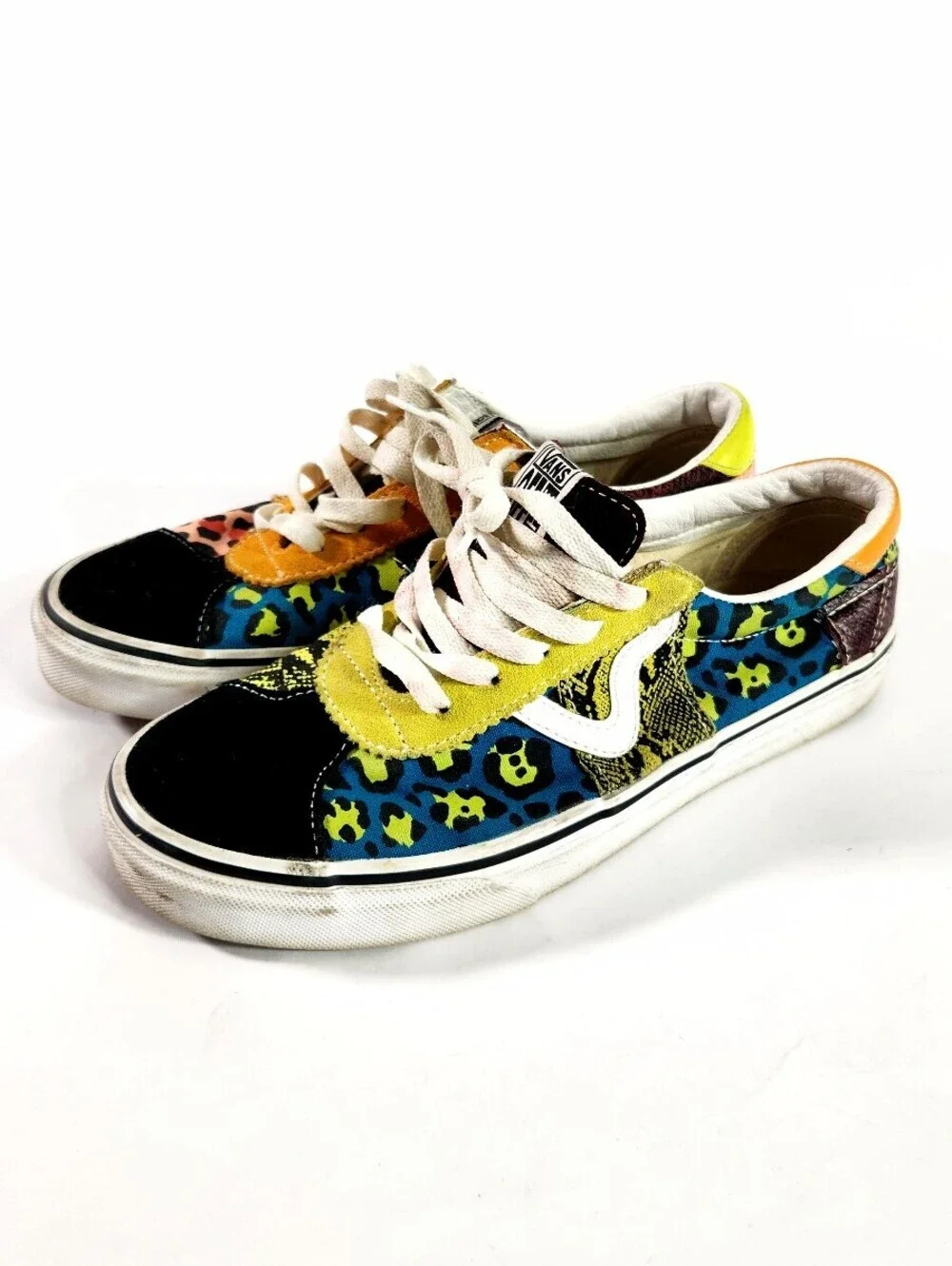 Vans Men's Multicolor Patchwork Skateboard Shoes Size 6.5